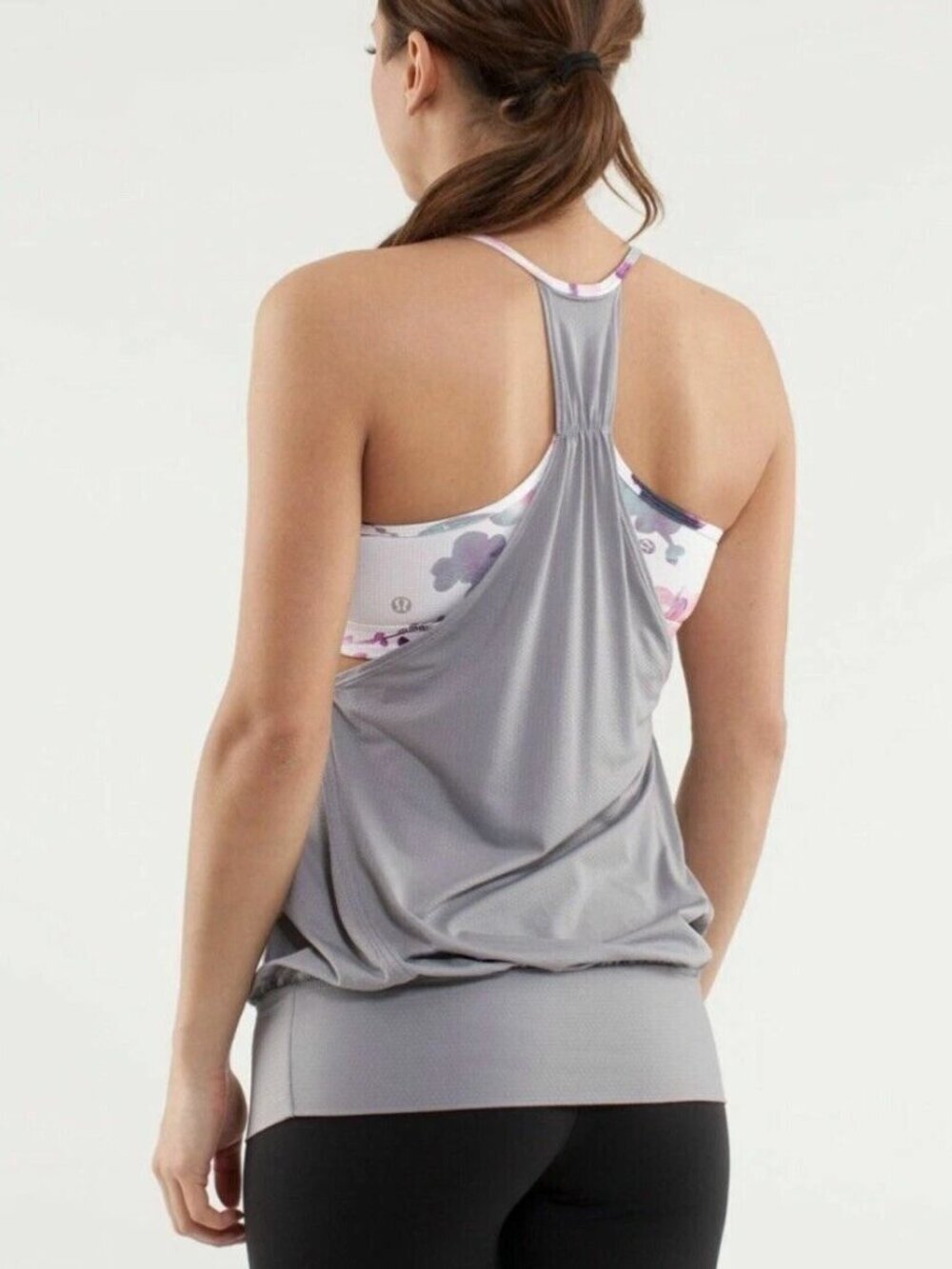 Lululemon No Limits Tank - 4 Fossil / Blurred Blossoms Multi - Picture 2 of 6